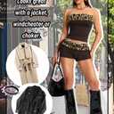EHSUYAB 2000S Sexy 2 Piece Leopard Club Outfits, Ruched Tube Strapless Crop Top, Low Rise Booty Shorts Casual Going Out Rave (Brown, XS)