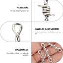 ARTIBETTER Barbed Wire Thorns Jewelry Pendant: 60Pcs Necklace Thorn Pendant Alloy Connector Charms for DIY Jewelry Making Crafting Silver