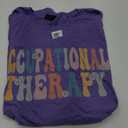 Occupational Therapy -OT Therapist OT Month Groovy Retro T-Shirt Purple 3XL