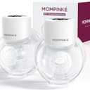 MOMPINKE Hands Free Breast Pump S12, Wearable Breastfeeding Pump with 3 Modes & 12 Levels, Electric Portable Breast Pump, 24mm, 2 Pack, White 