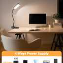 Clip on Light,9 Brightness+5 Color Rechargeable Desk Lamp,4000mAh Battery Operated Lights,450 Lumen 48 LED Desk Lamp with Clamp Light,Cordless Reading Lamps for Bed/Headboard/Bedside Table