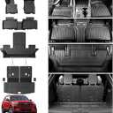 Floor Mats for 2020-2025 Ford Explorer Accessories, Cargo Mat with Backrest Mat All Weather TPE Waterproof for Ford Explorer 6 Passenger Captain Seat ST Accessories 2025 2024 2023