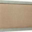 SOFE Linen Bulletin Board 18 X 29 Inches Wood Frame, Fabric Pin Board Corkboards for Wall Decorative, Rustic Memo Board Photos Wall Organizer Display Board, Vision Board for Home Room Office Message, Retro Green 