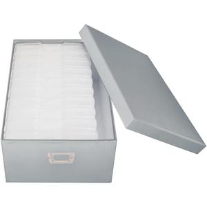 novelinks Photo Case 4" x 6" Photo Storage Box - 10 Inner Picture Storage Container Photo Organizer Case Picture Box Storage Photo Craft Keeper (White)