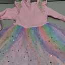 5T Girls Clothes Toddler Girl Tulle Dress Fall Long Sleeve Dresses Winter Spring Clothing 5-6T Light Pink