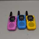 Walkie Talkies for Kids Toys Stocking Stuffers for Kid Boys Girls 4-6, 3 Miles Range Walkie Talkie to Camping, Outdoor, 4 Year Old Girl Birthday Gifts for 3 4 5 6 7 8 9 Year Old Boy Girl Gifts Age 6-8 (Blue&Pink&Yellow)