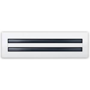14x4 Modern AC Vent Cover - Decorative White All Aluminum Air Vent - Standard Linear Slot Diffuser Register Grille for Ceiling, Walls & Floors - Adjustable Airflow