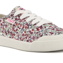 Women's Festival Lace-up Sneaker In Pink Floral - Recycled Polyester, Size 6