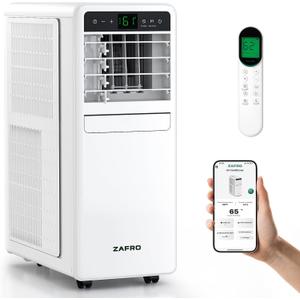 ZAFRO Portable Air Conditioners, 10000 BTU (6000 BTU SACC), Smart AC Unit with Drainage-free Cooling, Fan & Dehumidifier, Portable AC with APP/Remote, 47dB Quiet, 24H Timer for Living Room, Bedroom