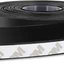 26 Feet Silicone Seal Strip, Weather Stripping Seal Tape for Door, Window & Shower Glass Gaps (Black, 35MM)