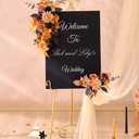 Serwalin Artificial Orange & Black Flowers, Silk Fake Flowers for DIY Wedding Bouquets Cake Flower, Harvest Table Centerpieces Birthday Party Home Halloween Decorations (Grand)