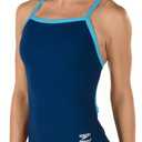 Speedo Women's Swimsuit One Piece Endurance+ Flyback Solid Adult Team Colors (38, Navy/Blue)