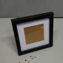 6x6 Black Picture Frames set of 3, Made of Wooden and Real Glass Square Photo frame - Displays 4x4 Picture With Mat or 6 x 6 Without Mat, Desktop & Wall Collage Frame set