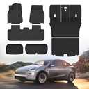 BRYOUS Floor Mat for 2025-2026 New Model Y Juniper 7PCS Full Set Floor Mats with Front Rear Cargo Liner & Second Row Seat Back Mats & Anti-Scratch Rear Bumper Guard Mats Interior Accessories