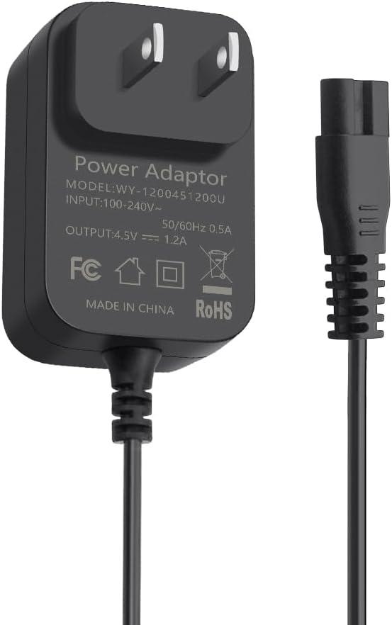 Power Cord Replacement Charger for BaByliss PRO Shaver FX870 BaByliss PRO Trimmer FX788 FX787 FXSSM FX820 FX726 FX825 FX Barberology Trimmer Clippers, 4.5V AC DC Power Adapter Supply Cord 4.9FT Power Cord Replacement Charger for BaByliss PRO Shaver FX870 BaByliss PRO Trimmer FX788 FX787 FXSSM FX820 FX726 FX825 FX Barberology Trimmer Clippers, 4.5V AC DC Power Adapter Supply Cord 4.9FT