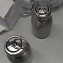 Mifoci 2 Pcs 10oz Mini Water Bottles Stainless Steel Slim Insulated Thermal for Hot Cold Drink Thermal Small Vacuum Portable Water Bottle for Women Gifts Travel Camping Hiking (Silver)