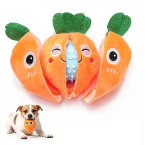 MewaJump 3-in-1 Plush Cute Dog Toy with Squeaky Ball, Dog Chew Toy with 3 Layers for Teeth Cleaning and Puzzle Enrichment for Small and Medium Breed Dogs