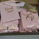 Kolldenn 36 Pack Small Thank You Gift Bags with Handles 5.9 x 4.3 x 2.4 inches Party Favor Bags Bulk with Bow Ribbon for Candy Goodie Gift Wedding Graduation Birthday Bridal Shower (Pink)