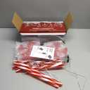 BRIGHTDECK Lollipop Solar Christmas Pathway Lights Outdoor, 5 Pack LED Christmas Decor with 8 Lighting Modes, Light Up Solar Stake Lights for Holiday, Xmas, Walkway, Sidewalk (Red, 5 PCS)