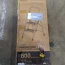 Step Ladder Foldable Folding Stool - for Home Adults Kitchen 3 Stepping Extension Tall Heavy Duty with Handrails - Closet Stepstool Stair Ladders Extendable Stepladder for Indoor House 600Lbs (White Pink)