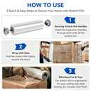 18" x 1500 Ft Heavy Duty Stretch Shrink Wrap with Handle, 80 Gauge, 4 Pack
