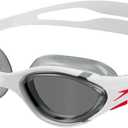 Speedo Unisex-Adult Swim Goggle Biofuse 2.0 (One Size, White/Red/Light Smoke)