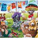 Bits and Pieces  Large Piece Jigsaw Puzzle for Adults  Puppies Playing by Artist Adrian Chesterman (500 Piece Puzzle)