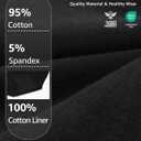 POPKOK Teen Girls Underwear Cotton Brief Panties 6 pack (12-14 Years, Black)