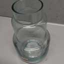 5.5x 9 
VASE Scandinavian boho style glass and wood