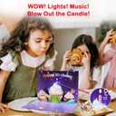 2 x 3D Popup Happy Birthday Card | Musical Lights Up Greeting Cards | Blow Out the Candle| Candle Cake Pop Up Card | Plays Happy Birthday Song | Perfect for Women, Men, Kids & Loved Ones