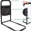 Bed Rails for Elderly Adults Assist Safety with Motion Light for Seniors Hand Bar Grab with Storage Pocket Patent Stabilizer with Fixing Strap, Support Up to 300lbs