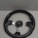 10L0L Golf Cart Steering Wheel, Generic of Most Golf cart EZGO Club Car Yamaha (style1 Gray)