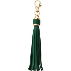 MSCFTFB 10pcs Tassel Purse Charm,Leather Keychain,Key Chain for Car Keyring Purse Accessory Bag Charm Gift for Mom(Green)