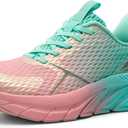 Women's Walking Shoes Comfortable ActiveEase Running Tennis Athletic Gym Workout Cross Training Sneakers (8, Mint Green/Pink)