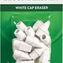 Ticonderoga Pencil Cap Erasers, White, 25 Count, 6 Packs (X38025)