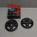 Orzly Steering Wheels for Nintendo Switch & OLED Console JoyCons, Racing Wheels for Mario Kart 8 Deluxe [Mariokart Switch Steering Wheel Joycon Controller Attachment Accessories]-TWIN PACK [2X Black]