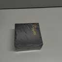 Set of 6 Round Drink Coasters, Blue Floral Design, Gift Boxed, Tempered Glass, Non Slip, Suit Indoor or Outdoor, Kitchen, Dining, Living