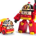 Robocar Poli 4" Transforming Robot - Fire Truck Roy, STEM-Inspired Rescue Robot Figure | Role Play Toy Gift for Toddlers & Preschool Kids Ages 1 2 3 4 5 6