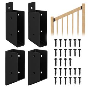 30 Stair Stainless Steel Deck Railing Brackets&Deck Railing Brackets Deck Railing Connector for 2" x 4" Deck Railing, (4, Angle 30)