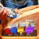 oneisall Professional Dog Grooming Clippers: Cordless Rechargeable Thick Hair Clipper with Detachable Metal Combs, Low Noise Heavy-Duty Pet Clippers for Curly/Fine/Wavy Hair, 676pro (Silver)