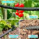 2 x Flat Soaker Hose for Garden Bed, 25FT 1/2" Linkable Consistent Drip Irrigation Hose Save 80% Water Leakproof Heavy Duty Double Layer Sprinkler Garden Hose with Holes