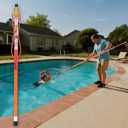 15ft Pool Safety Hook for Poles, Pool Rescue Hook, Life Hooks for Pools, Extendable Boat Water Rescue Equipment, Telescopic Fiberglass Emergency Life Preserver Ring for Drowning Swimmers