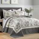 DDUOXIN Botanical Oversized King Bedspread - 120W x120L 100% Cotton Quilt