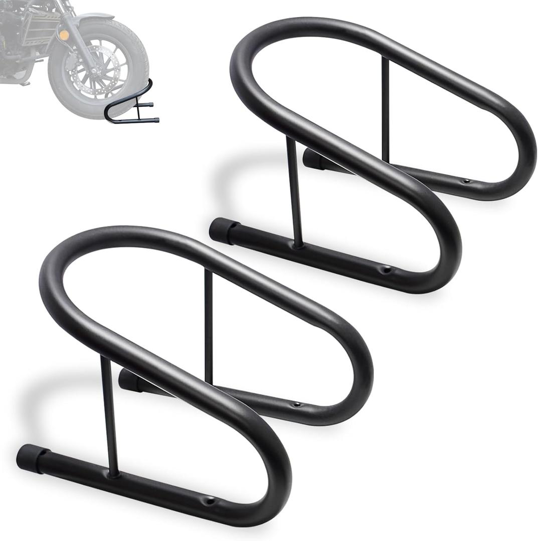 WOWTK 6.5" Removable Dirt Bike Wheel Chock w/Mount Kit,6 1/2 in. wide Motorcycle Trailer Locking Wheel Chock Tire Holder,Pack of 2