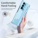 Z Fold 5 Case, One-Piece Housing Hinge Protection Leather ZFold5 Case with Kickstand, Compatible with Samsung Galaxy Z Fold 5 2023 (Blue)