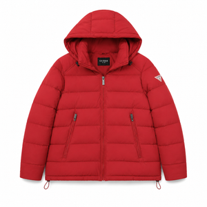 GUESS Women's Elly Padded Jacket (Red, M)