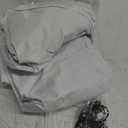 SHINELAND White Greyish Blackout Curtains 96 Inches Long,Pinch Pleated Linen Black Out Curtains for Bedroom 2 Panel Set