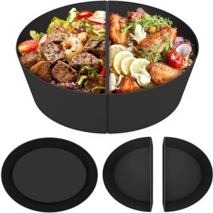 Silicone Liners fit with 6-7 Quart Oval Slow Cooker, BPA Free, Reusable, Leakproof, Dishwasher Safe Cooking Liner, Slow Cooker Divider Insert for Round - 3 Pack