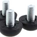 2 x 20PCS Sliding Outdoor Leveler 7/8in Mushroom Head Leveling Feet Foot Furniture Plastic Parts Adjustable Thread Patio Furniture Replacement Parts for Cabinets TV Cabinets Shoe Cabinets Black