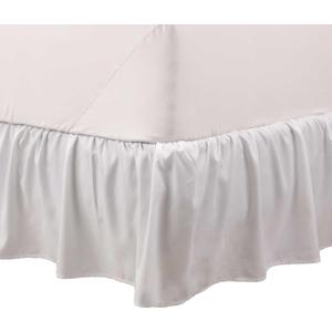 Martex Twin Ruffle Bed Skirt | Easy Fit Bed Skirts | Microfiber Bed Skirt | 15 Inch Drop | Hotel Quality Bedskirt | White